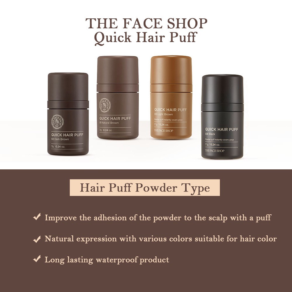 The Face Shop Quick Hair Puff Hair Line Touch Waterproof 7g