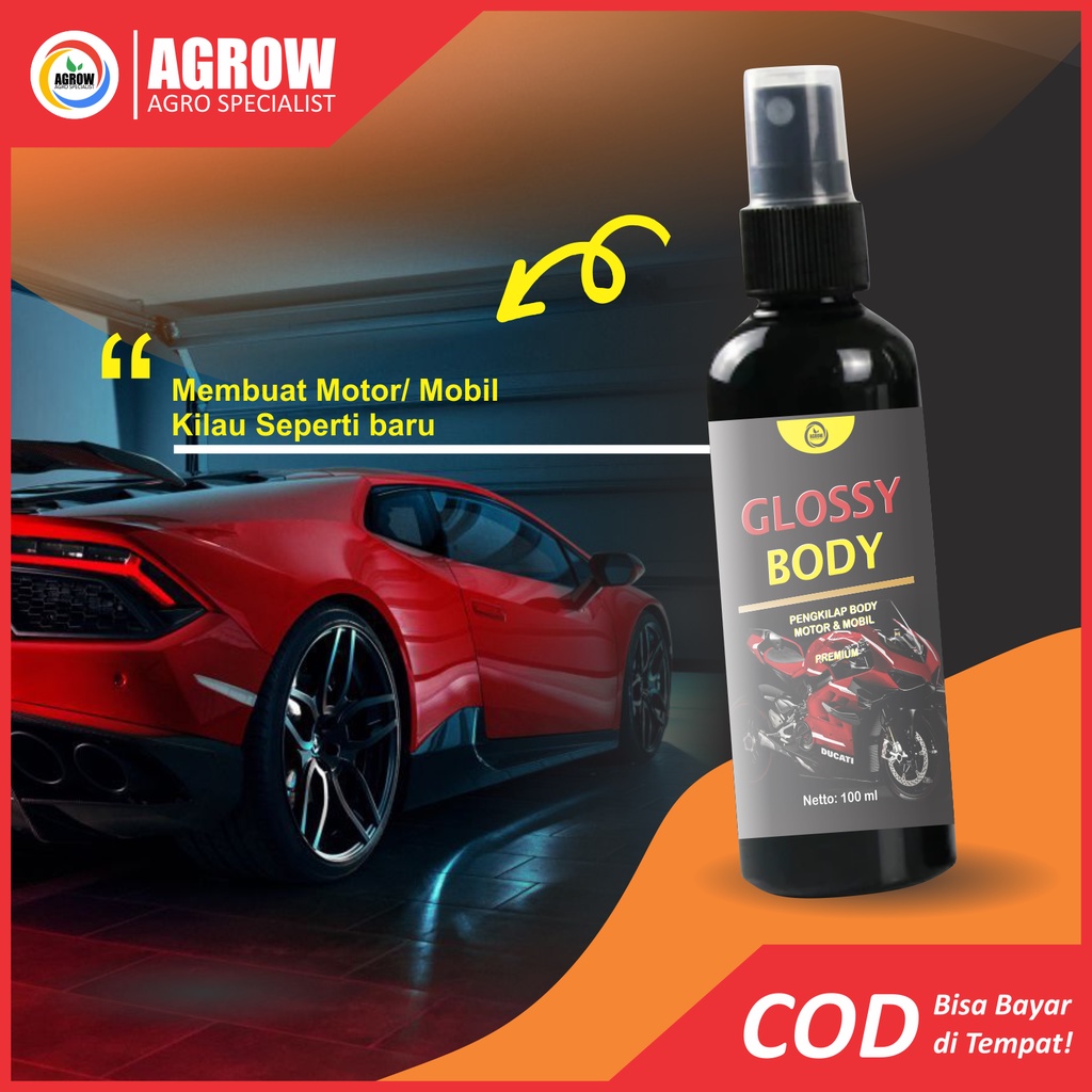 Glossy Body Polish Pengkilap Body Motor Mobil Semi Coating Nano Ceramic Wax Spray Sealant Guard Pelindung Cat Pengkilat 100ml