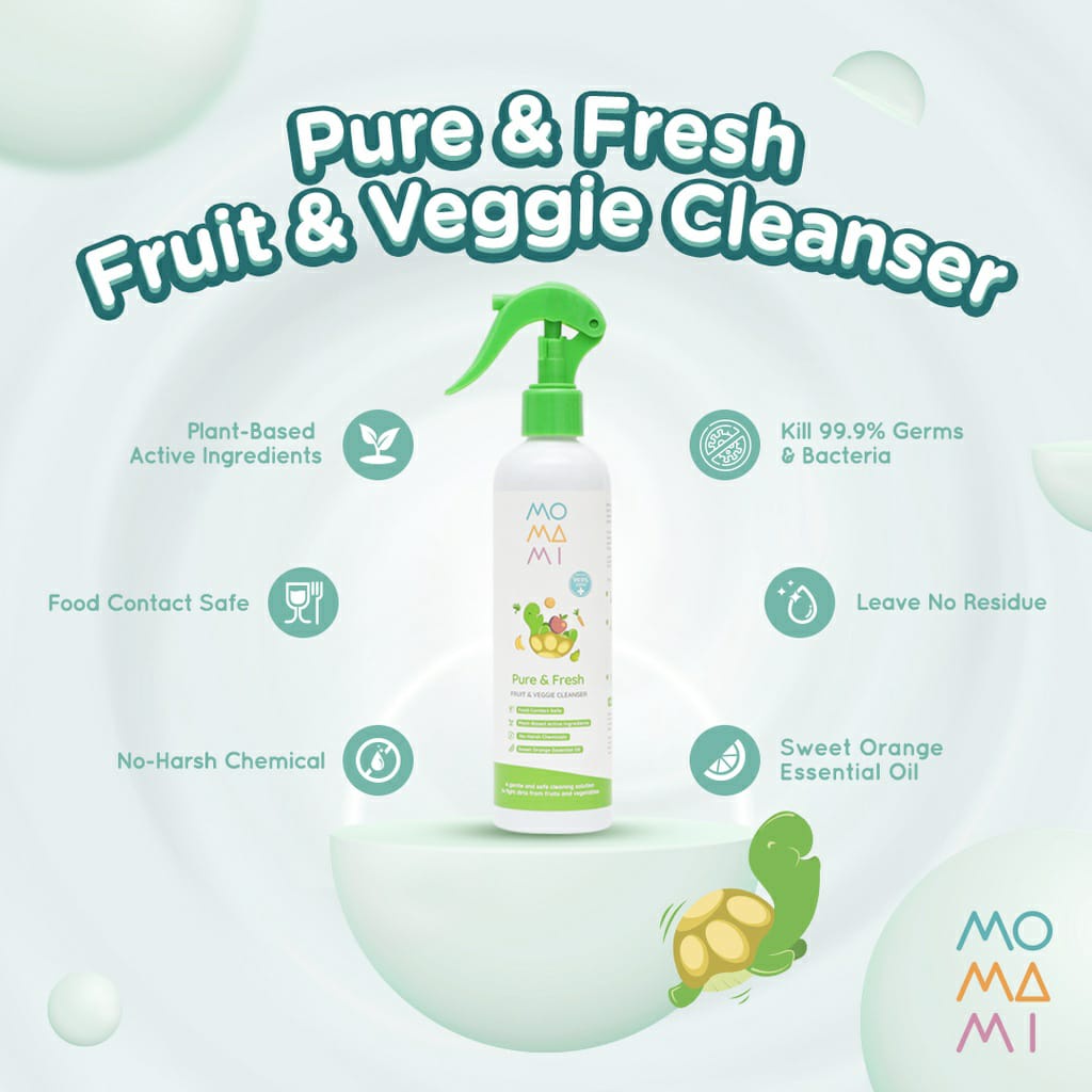 Momami Fruit &amp; Veggie Cleanser 300ml (126776) - Pembersih Sayur Dan Buah