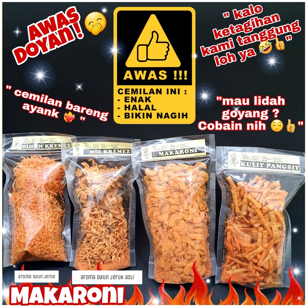 

PREMIUM - MAKARONI MIE REMEZ BIHUN KRIUK CEMILAN SNACK JAJANAN JADUL