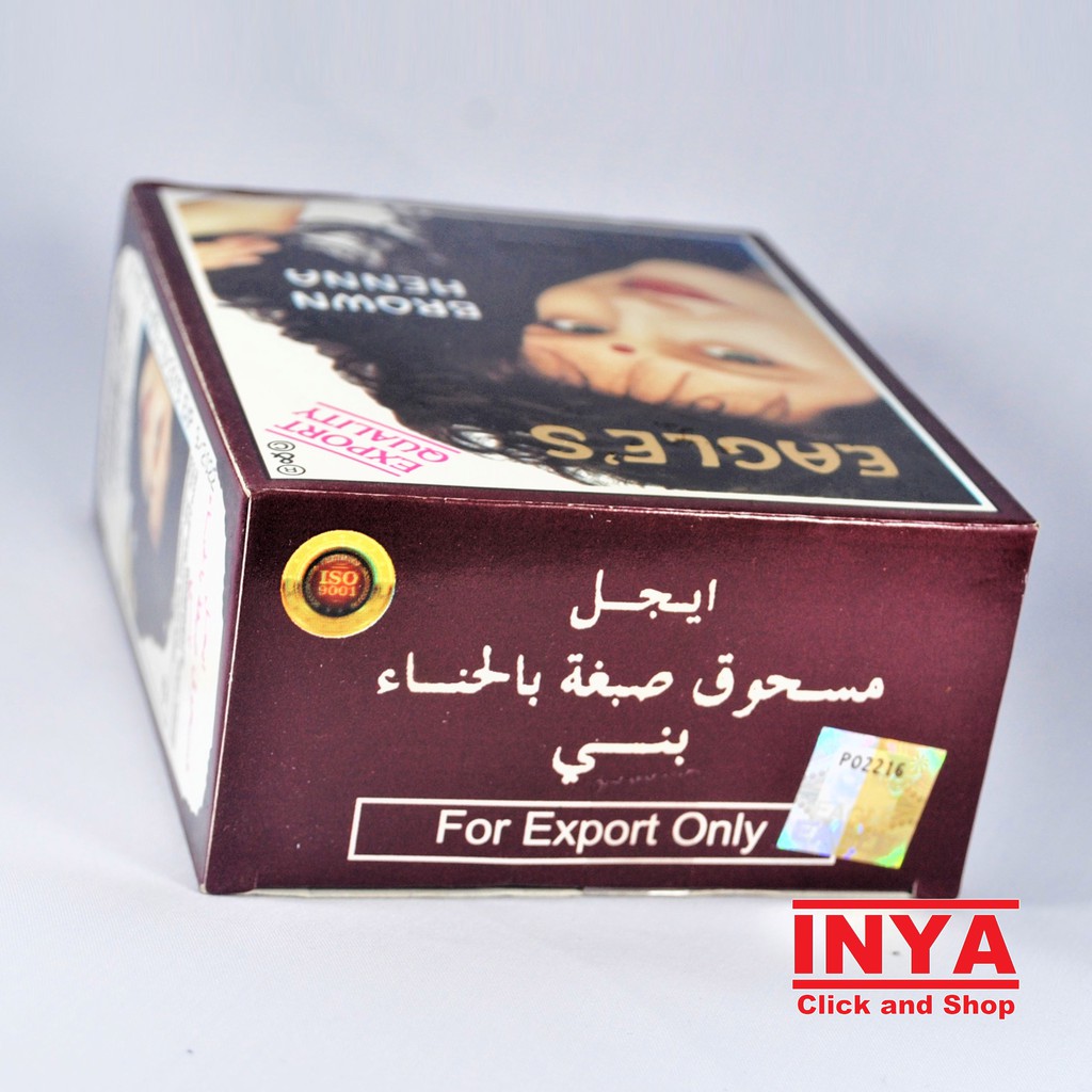 EAGLES BROWN HENNA HAIR DYE 10x6 Bungkus / BOX - Semir Rambut Coklat