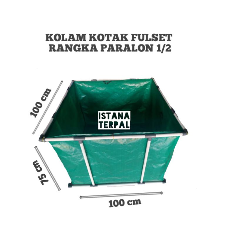Kolam fullset rangka ukuran 100x100x75 type A12 korea