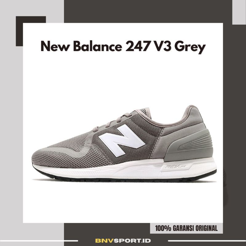 Sepatu Casual Pria New Balance 247 V3 Grey White MS247SA3 Original Sneakers Men's Shoes Bisa COD
