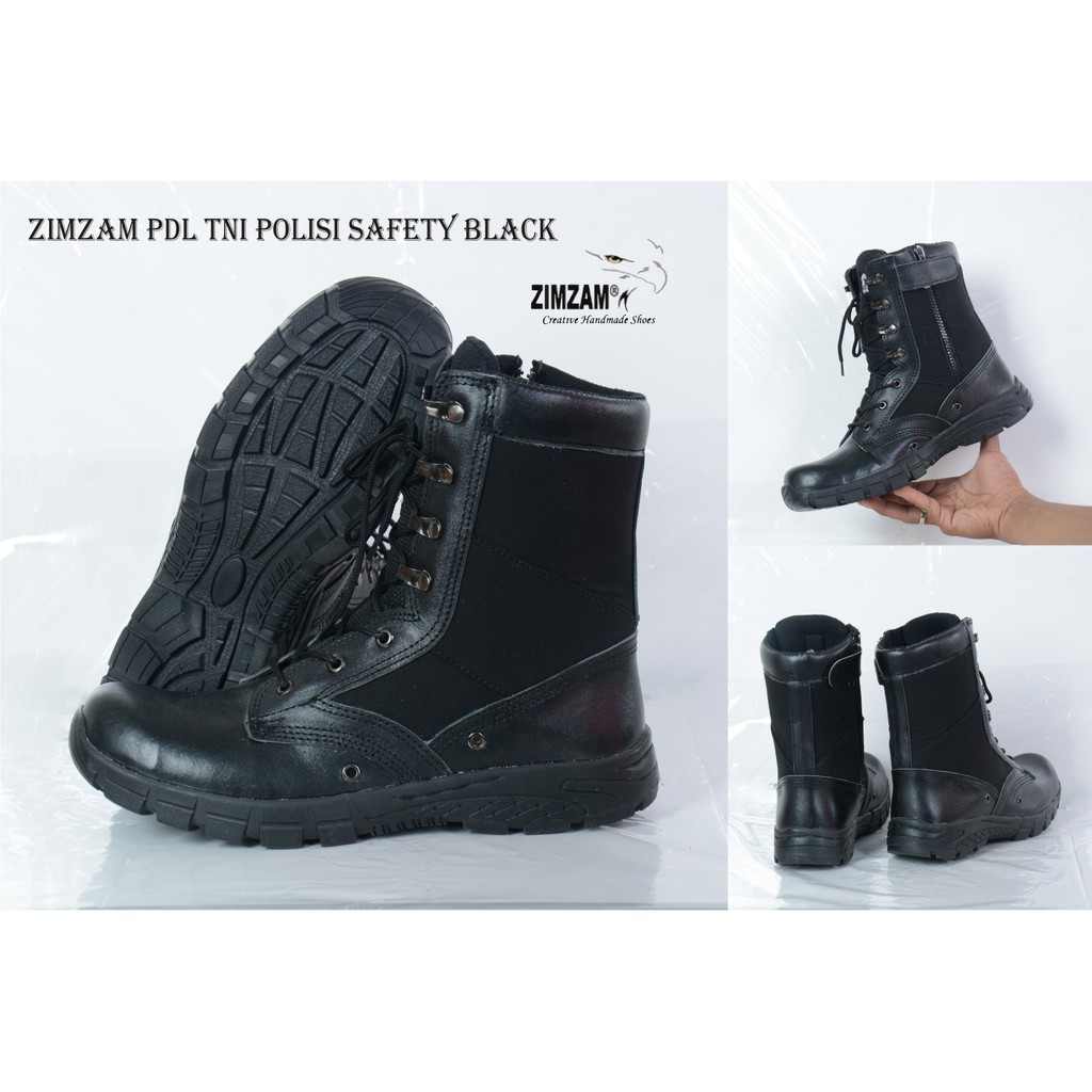 

Promo Sepatu ZimZam Boot PDL TNI Polisi Safety Black