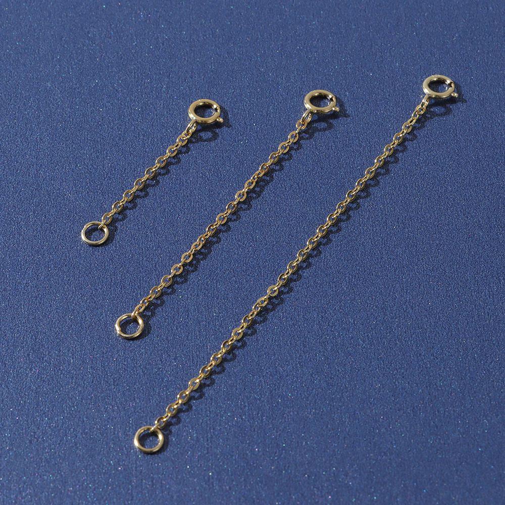 Wonder Extender Safety Chain Extender Rantai Extender Stainless Steel Temuan Perhiasan Rose Gold &amp; Komponen DIY