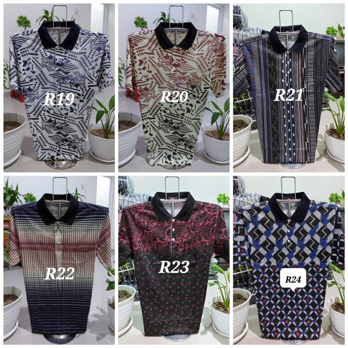 KAOS KERAH MOTIF - KAOS PRIA KERAH - KAOS KERAH KATUN - KAOS ORANG TUA HIGHT CLASS