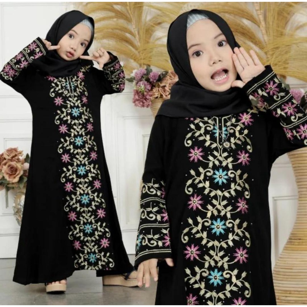 Abaya Anak / Abaya Dewasa / Abaya Murah /Abaya Hitam Polos / Abaya Bordir / Gamis Hitam / Gamis Arab