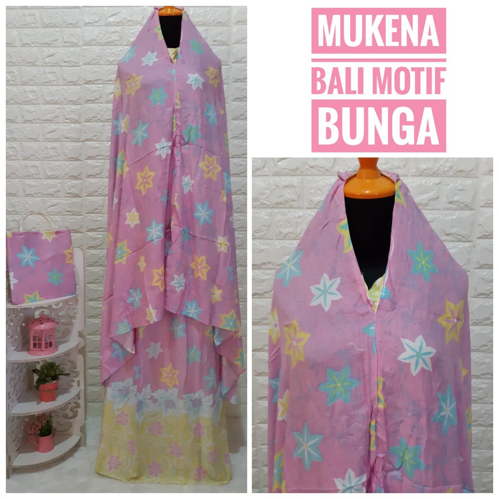  Mukena  Bali Motif  Bunga Hijab Aisa