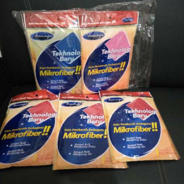 Lap microfiber honaga premium 40x40cm 380gsm/ lap serbaguna honaga mocrofiber