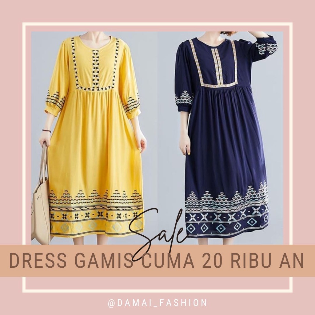 Damai fashion jakarta - baju DRESS muslim gamis wanita SOFIA 4 warna  - konveksi murah tanah abang