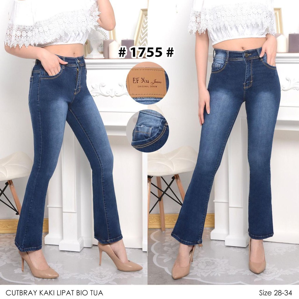 Celana Panjang Jeans Wanita Cutbray 28 29 30 31 32 33 34 Bisa Bayar Ditempat(COD)