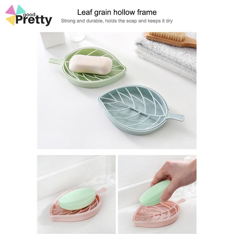 Kotak Sabun Daun Kreatif Kamar Mandi Gratis Punch Suction Cup Toilet Drain Soap Rack - PD