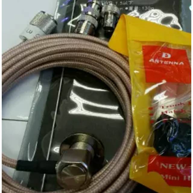 Paket antena RIG mobil atau HT. Dual band .siap pasang