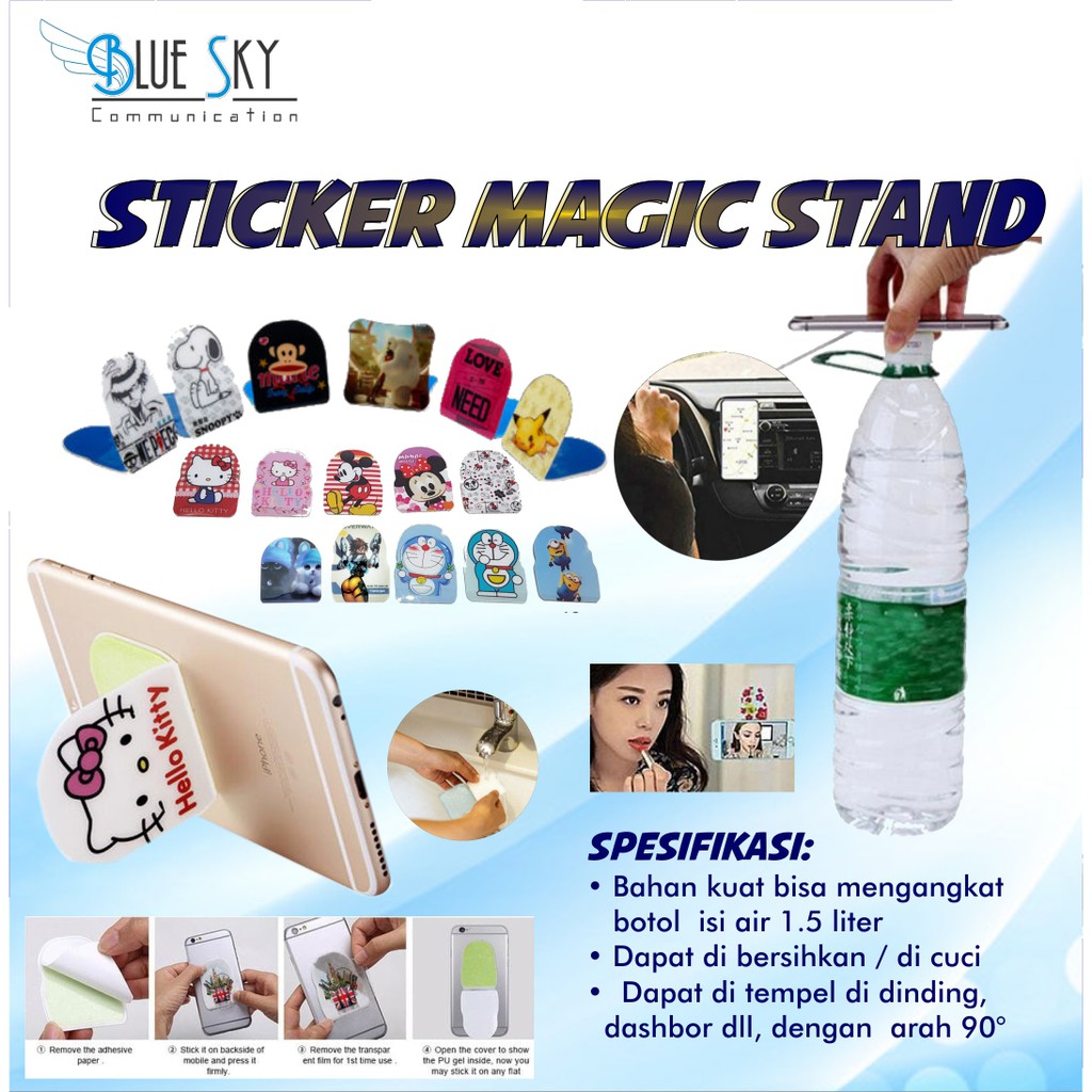 STICKER MAGIC STAND / HOLDER TEMPEL HANDPHONE