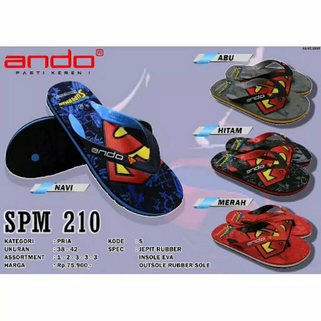 sandal ando pria ando SPM-210 ando karakter