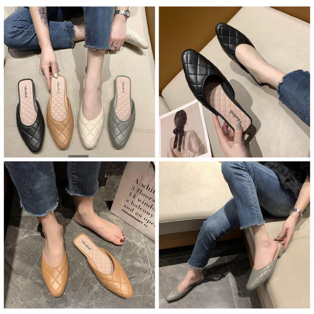 SANDAL SLOP SEPATU FLAT TAWANA ELEGAN CLASSIC