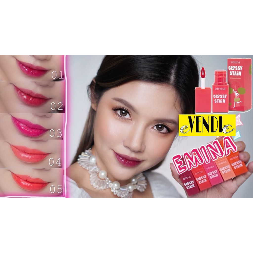 EMINA GLOSSY STAIN LIPTINT ORIGINAL TERMURAH