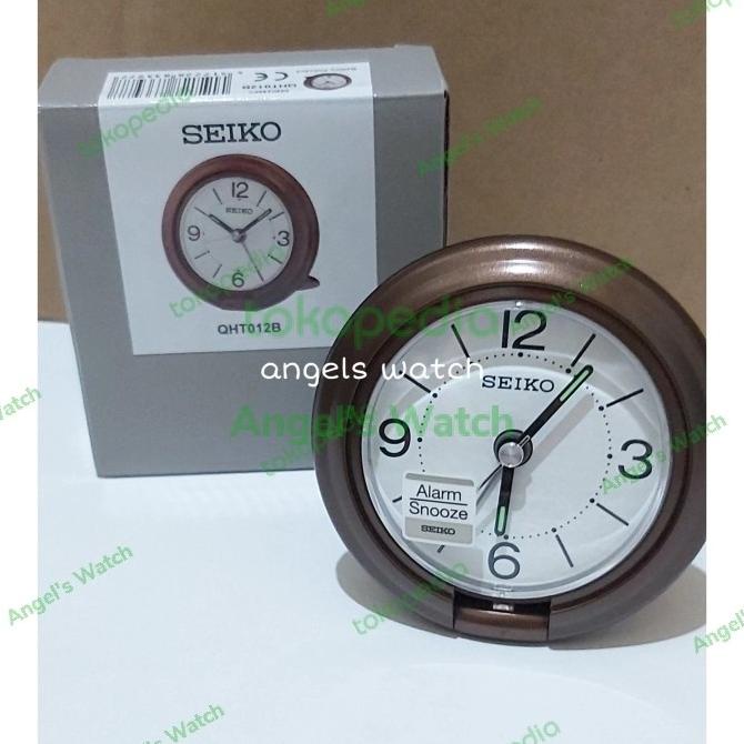 JAM WEKER SEIKO QHT012B ORIGINAL SEIKO JAM MEJA JAM TRAVEL