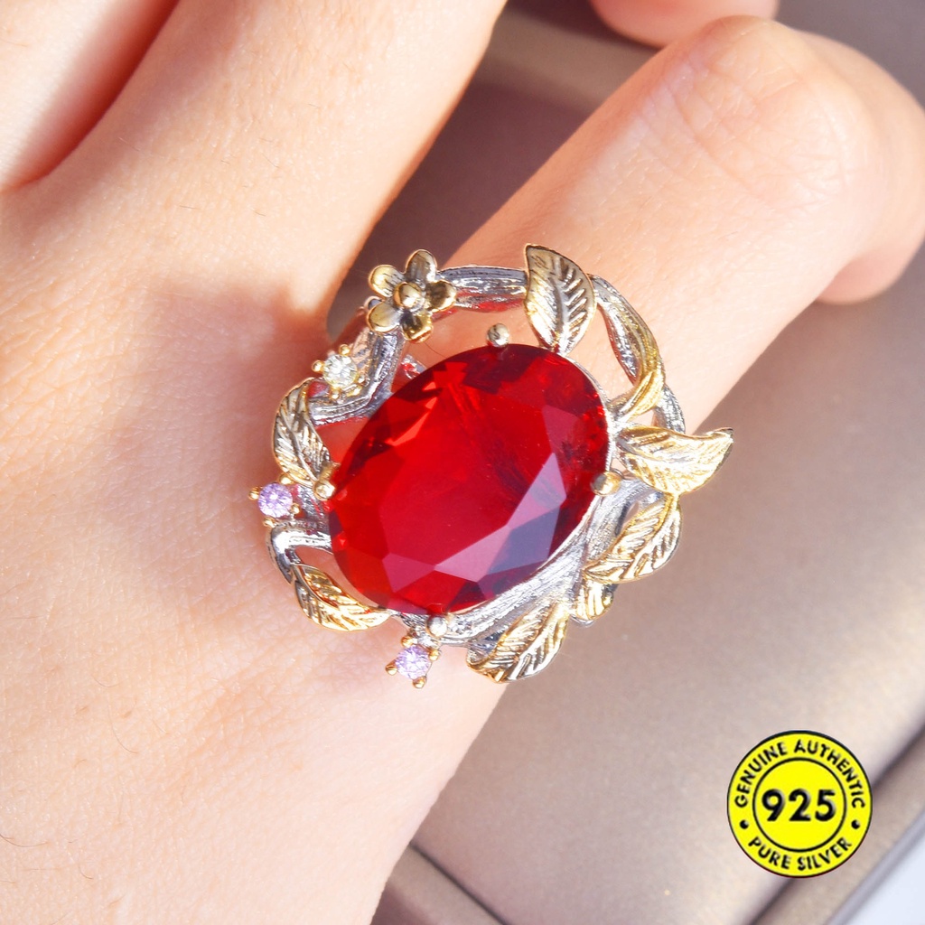 Cincin Open Ring Dengan Batu Permata Warna Warni Untuk Wanita