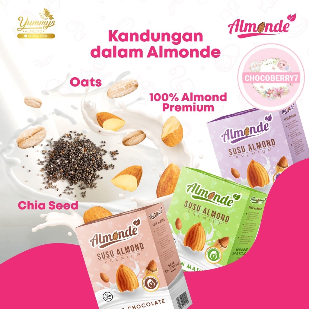 ALMONDE PREMIUM ALMOND Asi Booster Almond Premium Yummys Almond Kemasan BARU