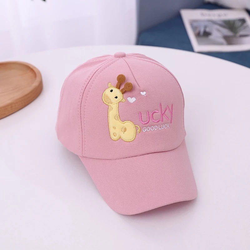 Topi Baseball Anak Laki Laki / Perempuan Model Giraffe Lucky Impor Import