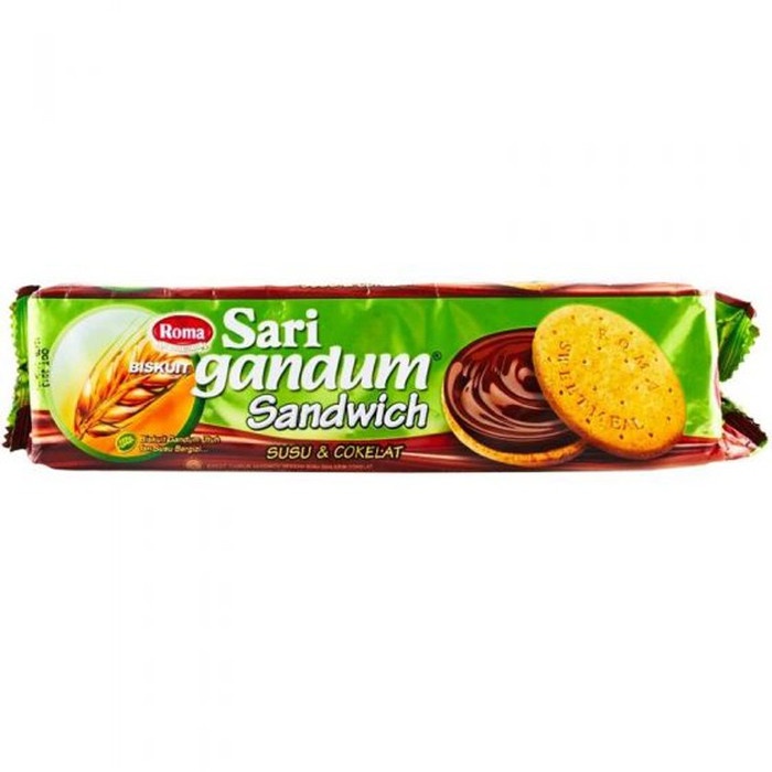 

Roma Sari Gandum Sandwich Susu Coklat 108Gr