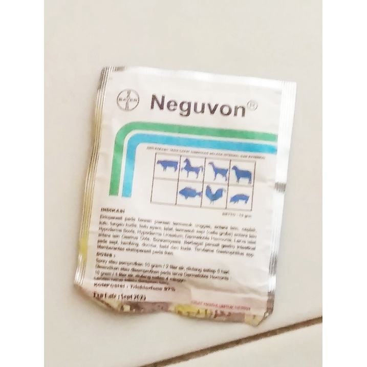 Neguvon 10gram sachet obat kutu pada hewan