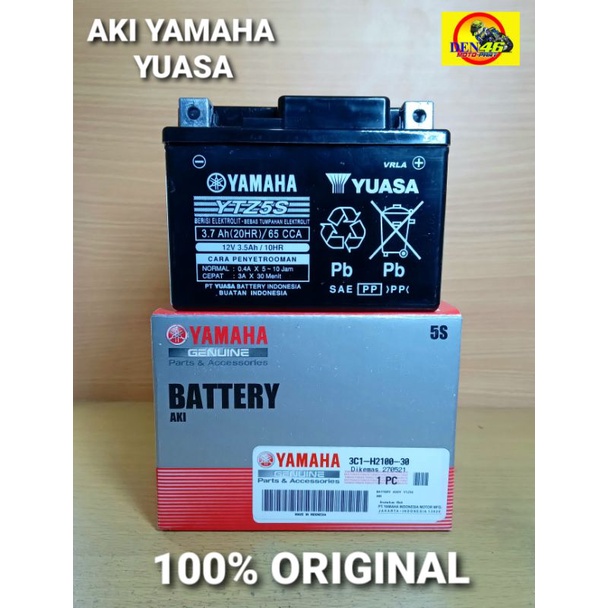 Aki Kering Motor Yamaha YUASA YTZ5S Asli Yamaha Mio j,Soul gt,Karisma,Vixion,Revo absolute,blade, Su