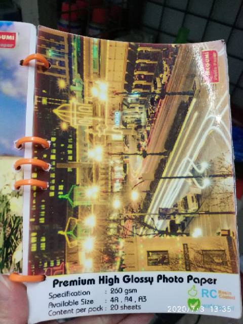

kertas foto RC Glossy resin 4R 260gsm