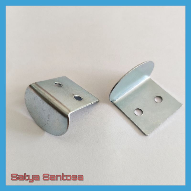 Klem Plat Kaca Model L | Klem Siku Besi L | Plat Penjepit Kaca