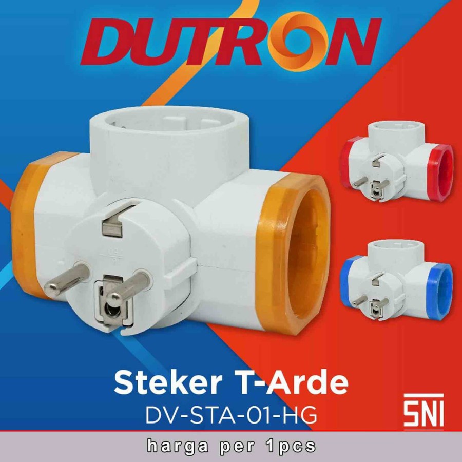 Steker T Arde Multi Warna MITSUI Dutron Colokan Cabang 3 Lubang DV STA 01 HG