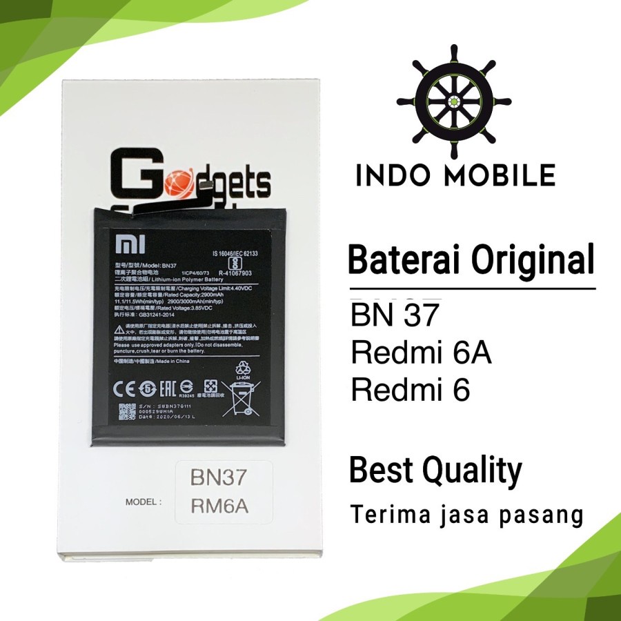 BATTERY BATERAI BN 37 BN37 REDMI 6A REDMI 6 ORIGINAL