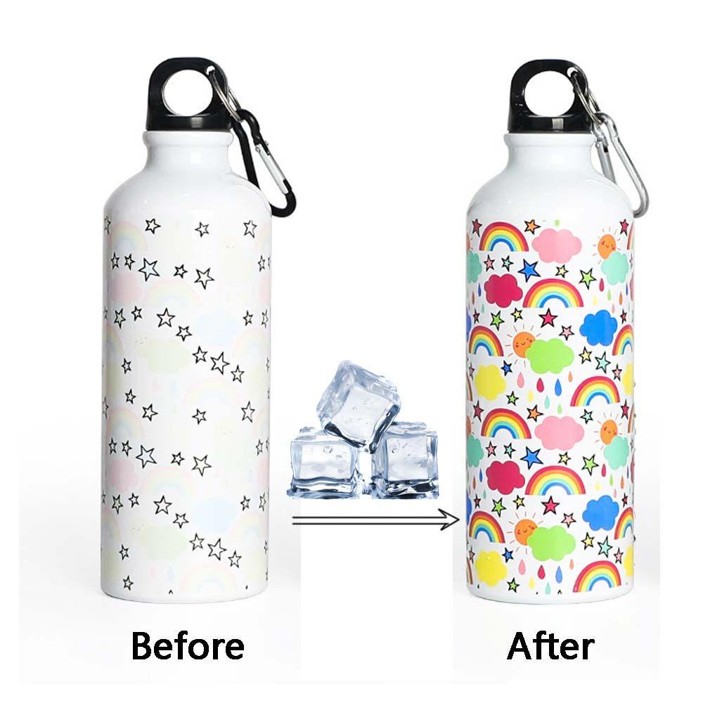Solighter Botol Air Minum Bahan Aluminum Anti Bocor Dapat Berubah Warna Untuk Outdoor / Travel