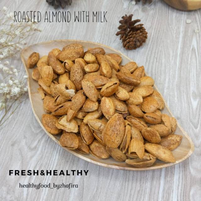 

100gr Almond panggang premium rasa susu