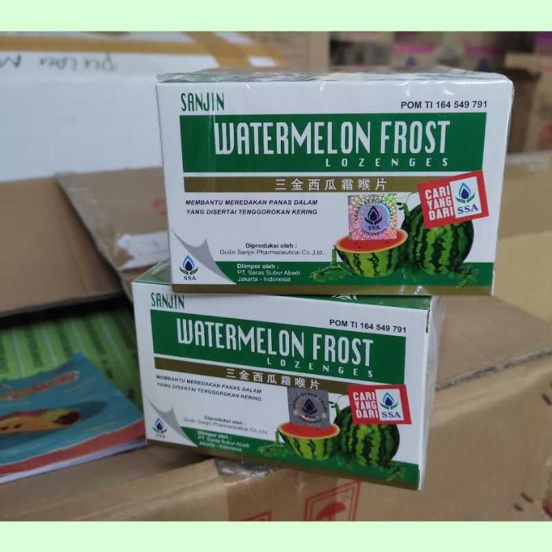 

Sanjin Watermelon Frost - isi 10 box kecil