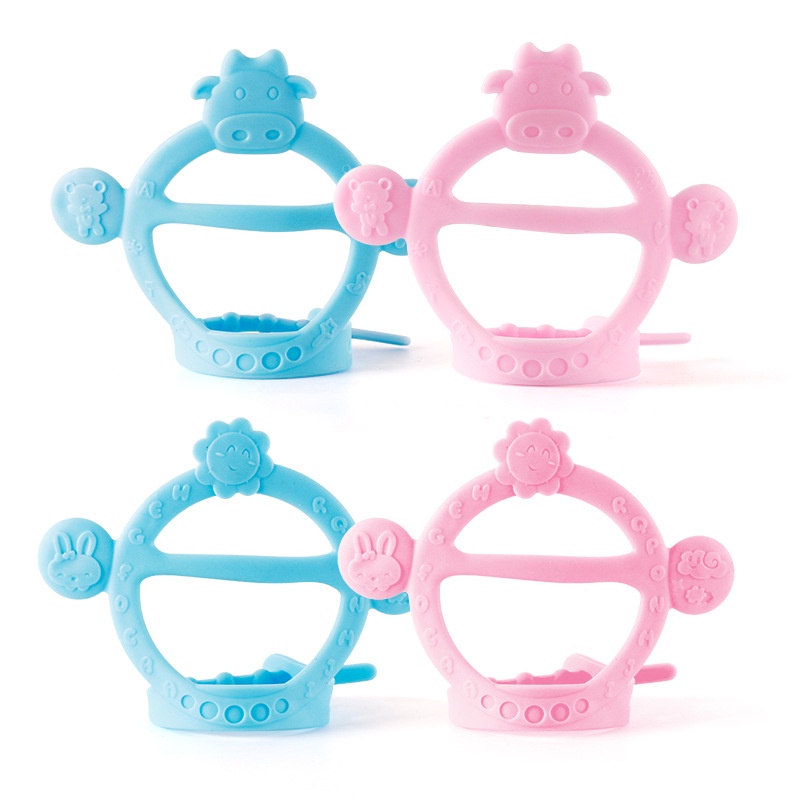 Mainan Teether Bayi Bahan Silikon Lembut Bebas BPA