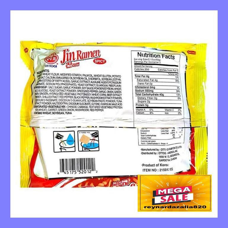 

Ry5Gils Ottogi Jin Ramen Spicy Hot / Mie Instan Kuah Korea (Non Halal) Flseyr