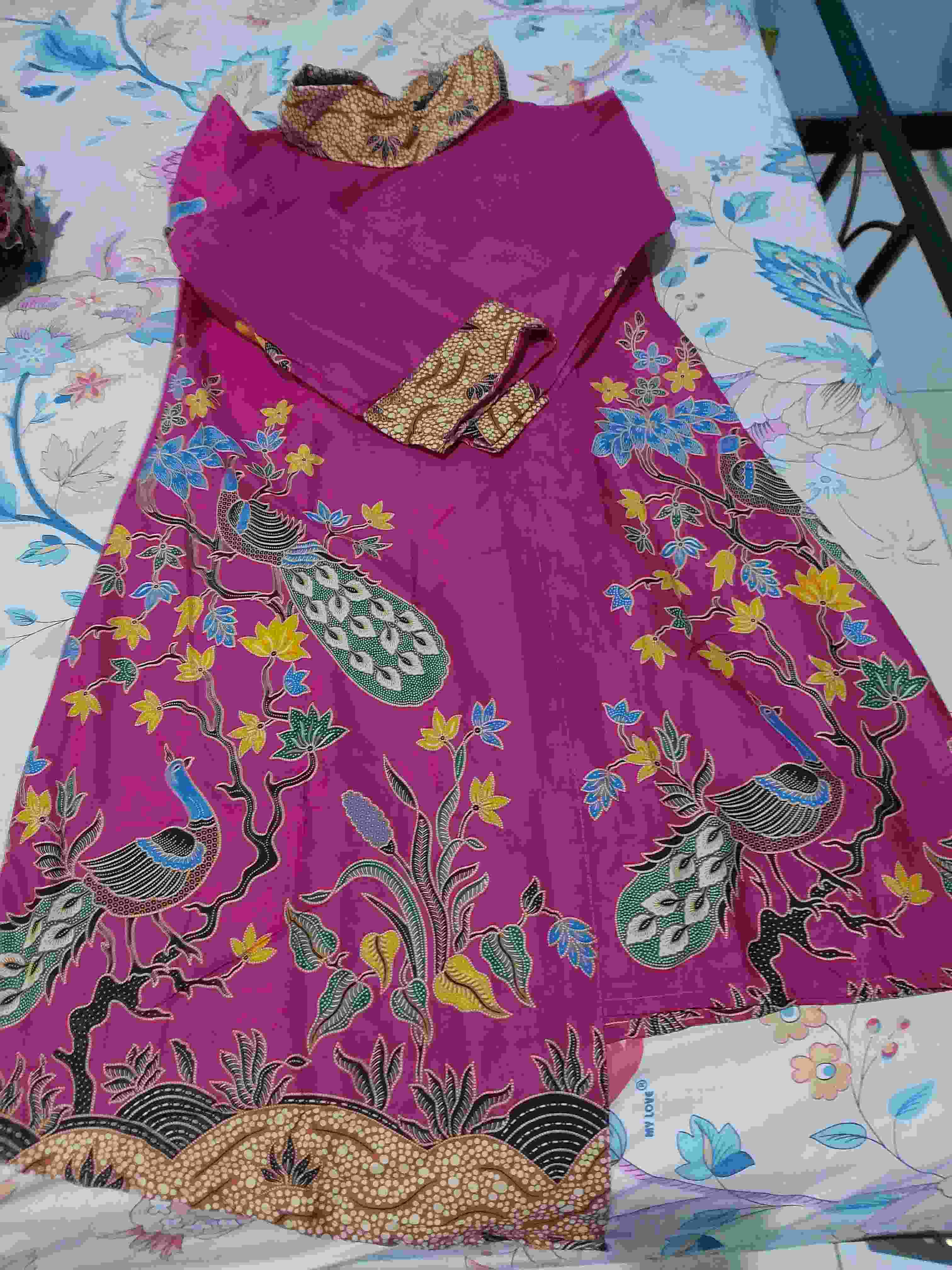 Atasan Batik Tunik Wanita Modern Batik Kerja Wanita Lengan Panjang  Bahan Katun Berkwalitas Invb046