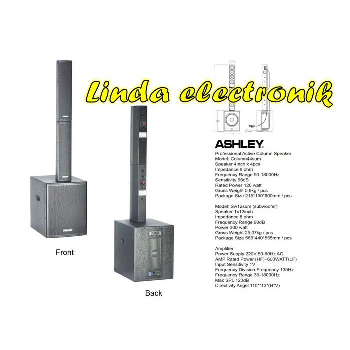 Subwoofer Ashley Sw12SUM 12inch ORIGINAL