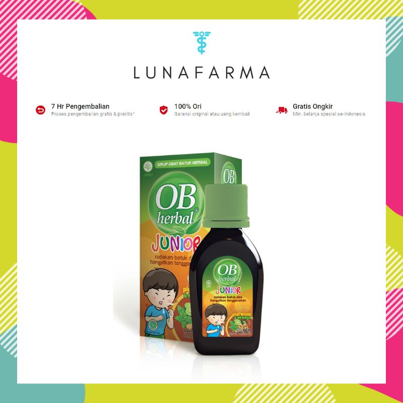 OB Herbal Junior Sirup Batuk Anak - 60 ml