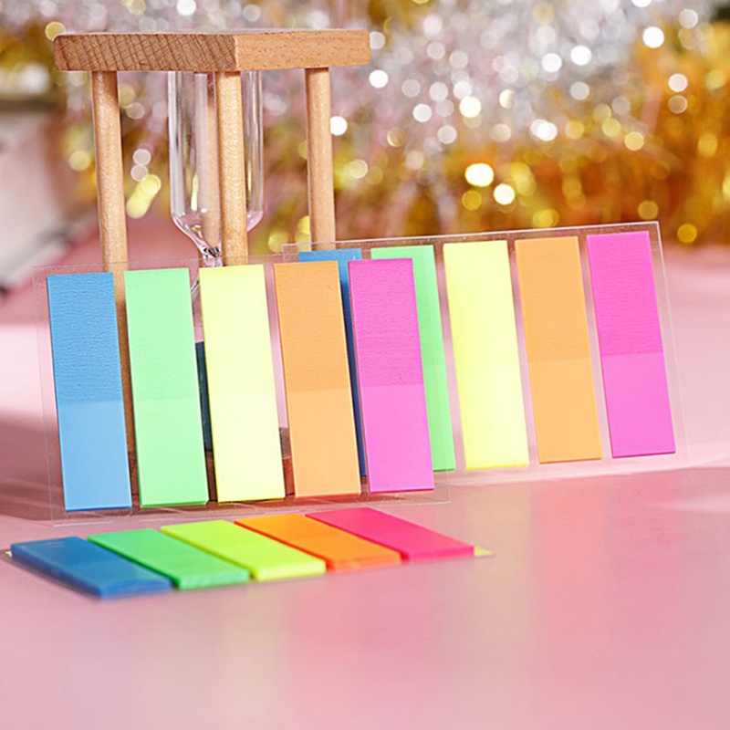 100 Lembar Sticky Notes Warna Fluorescent