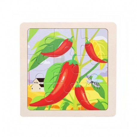 Mini FRUIT VEGETABLE PUZZLE Kayu Mainan Anak Wooden Toys Mainan Edukasi Jigsaw Montessori Puzzel Seri Sayur Sayuran Buah Buahan