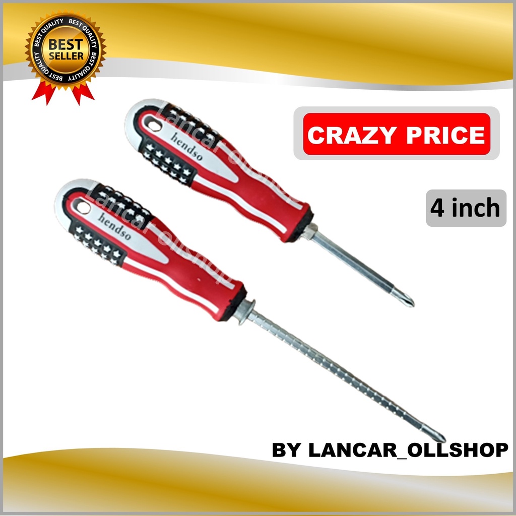 Obeng Bolak-Balik USA 4 inch / Track / Obeng Min Plus / Obeng Multi size / Obeng Belimbing Panjang