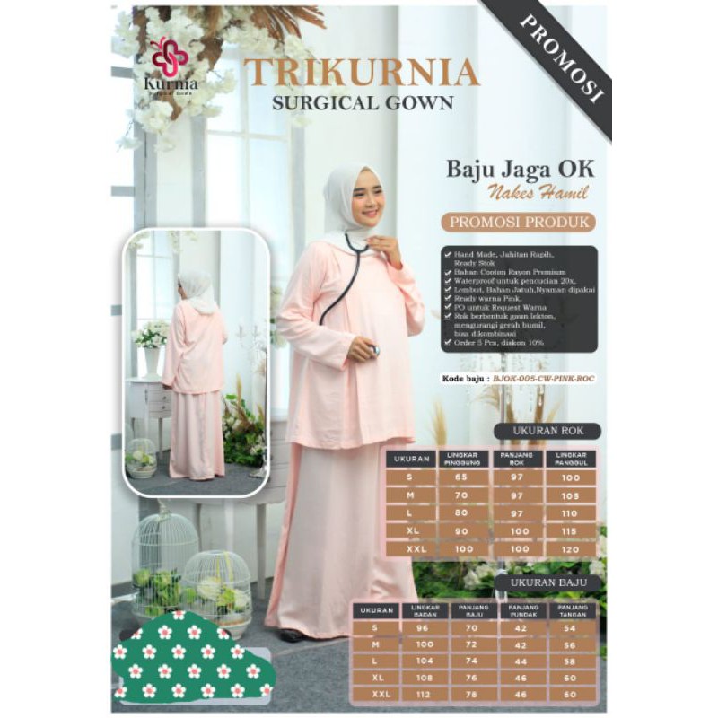 BAJU JAGA OK NAKES HAMIL WATERPROOF KODE: BJOK-005-CW-CP-ROC