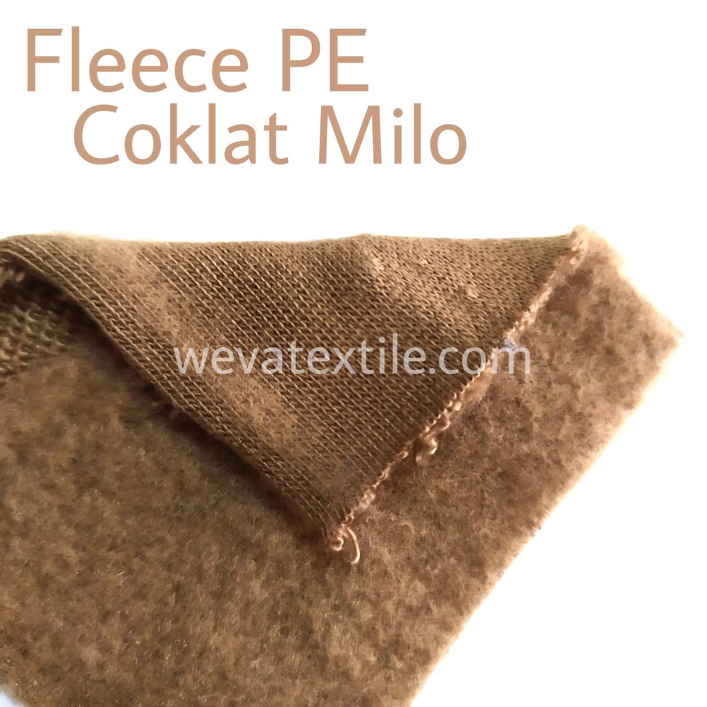 Bahan Kain Kiloan Sweater Jaket Fleece PE 280 gram Coklat Milo
