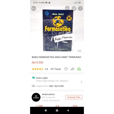 BUKU FARMASETIKA MOH ANIEF TERMURAH LARIS