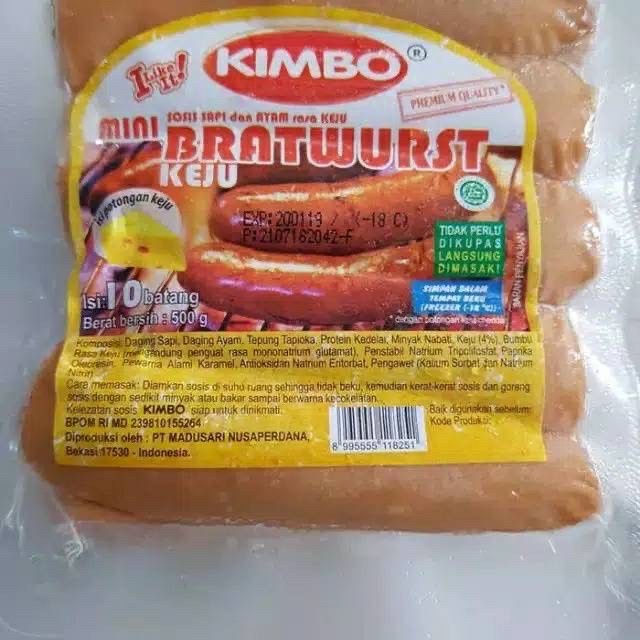 

Kimbo Mini Bratworst Keju 500gr