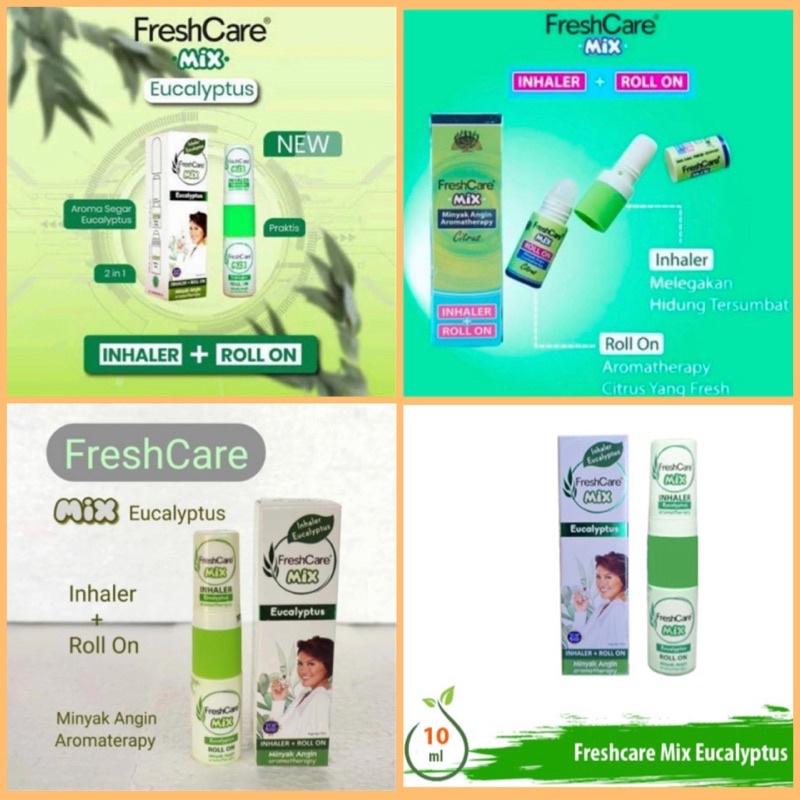 Jual FRESHCARE MIX EUCALYPTUS INHALER DAN ROLL ON 10 ML | Shopee Indonesia