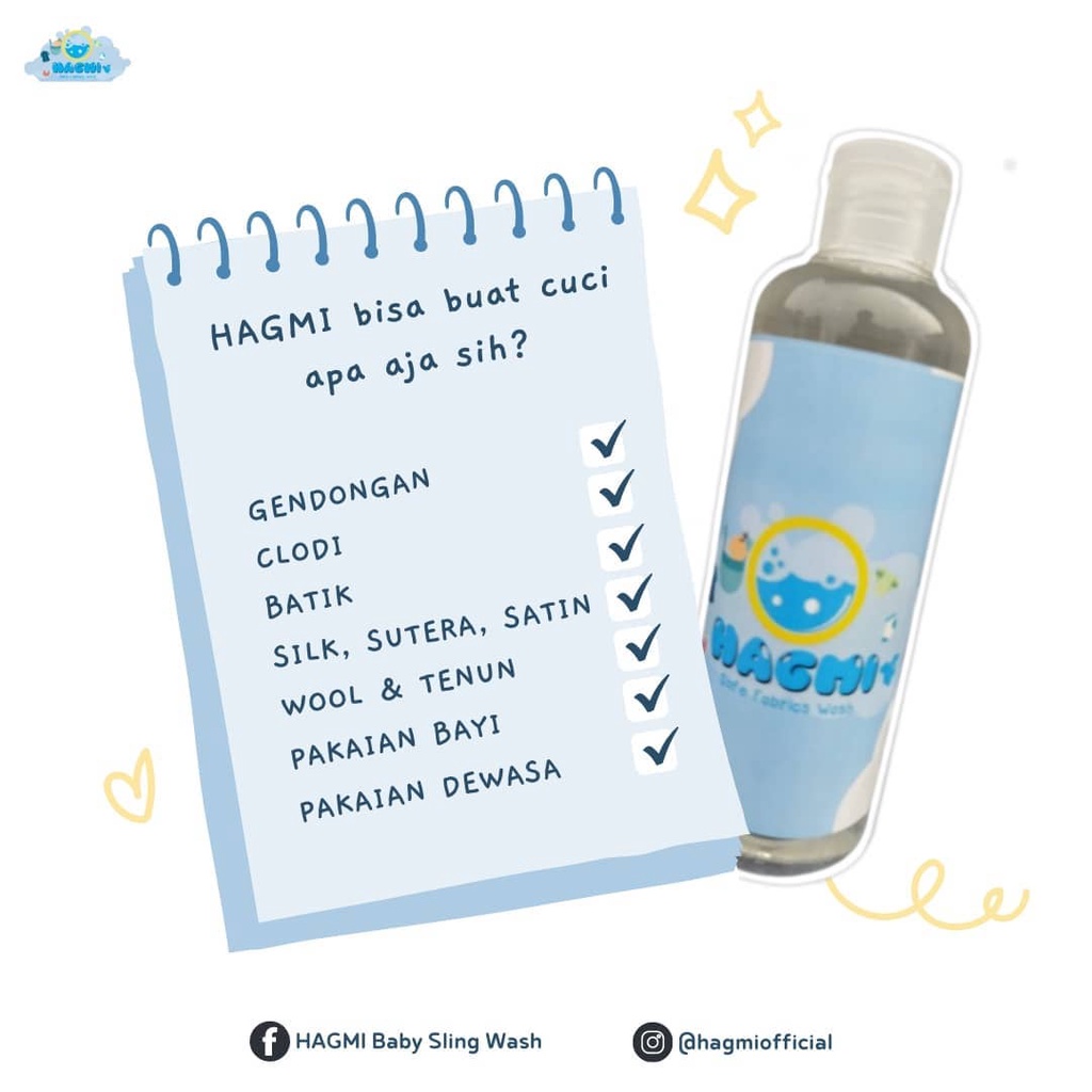 Hagmi Babysling Wash 500ml Pump - Sabun Detergent pencuci khusus gendongan bayi