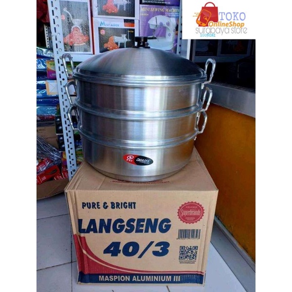 panci dandang langseng susun 3 tingkat 3 ukuran 40 cm JAWA by MASPION